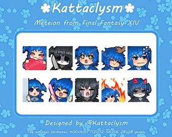 FFXIV Emtoes Pack Meteion Endwalker / Twitch / Discord / 10 pack