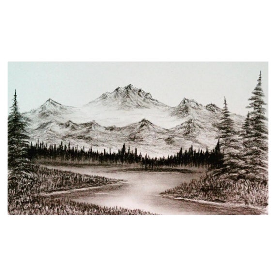 A landscape sketch from imagination, it's my first time doing this. How is  it? (especially the composition) : r/learnart