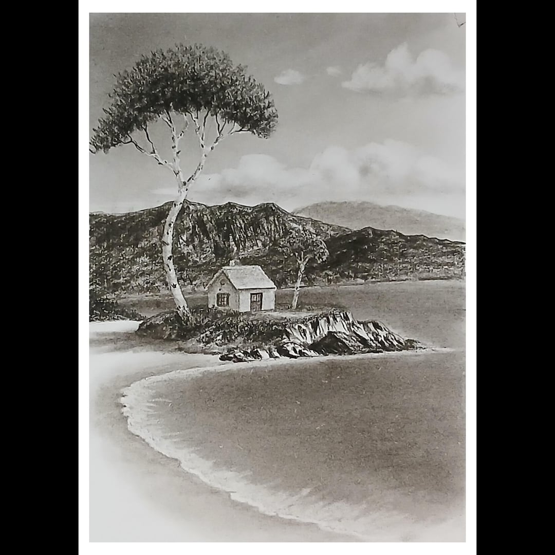 Landscape Nature Art Pencil Painting - Etsy