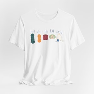 T-shirt amateurs de fil, T-shirt tricot, chemise chat drôle, artiste fibre T, T-shirt types de fils, T-shirt tricot humoristique, cadeau pour tricoteuse image 3