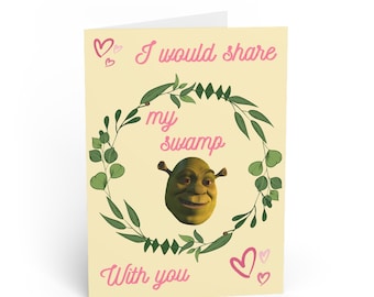 Shrek | I would Share My Swamp With You Valentine's Card | Shrek Valentine's Card | Funny Valentine's Card | Shrek Card (Aus)