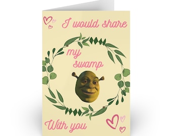 Shrek | I Would Share My Swamp With You Card | Shrek Valentine's Card | Shrek Birthday Card | Shrek Card | Funny Valentine's Card (U.S)