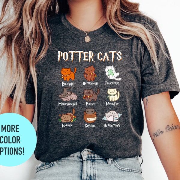 Funny Cat Shirt, Potter Cats Shirt, Womens Cat Shirt, Birthday Gift Shirt, Cute Cats Shirt, Funny Kitten Shirt, Funny Shirts