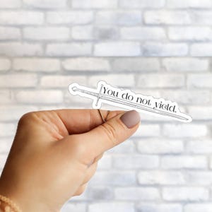 You do not yield sticker