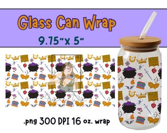 ACOTAR Sisters File digitale 16oz Glass Can Wrap 300 DPI PNG Sublimazione Vinile stampato Pellicola trasparente Acotar Velaris Fantasy