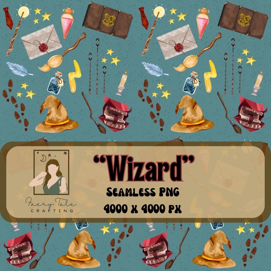 Wizard Seamless Pattern 300 DPI PNG Download for Digital Papers Vinyl ...