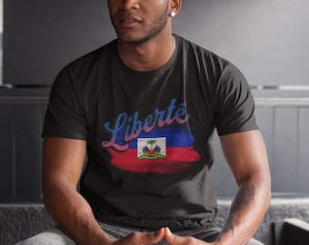 Haitian Flag Shirt, Haiti Liberty, Unisex Pride Heritage Tee