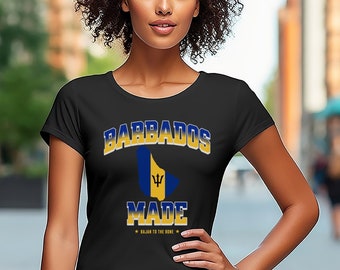 Camisa del mapa de Barbados, camiseta del orgullo de Barbados, camisa de la bandera de Barbados, camisa de Bajan, camisa de Barbados, camisa de regalo de Barbados, camiseta unisex