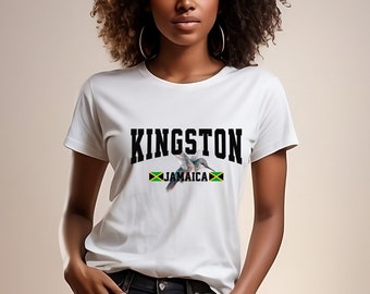 Kingston Jamaica Hummingbird Shirt, Caribbean Pride Tee