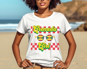 Grenada Girl Shirt, Island Pride Tee, Vacation Souvenir