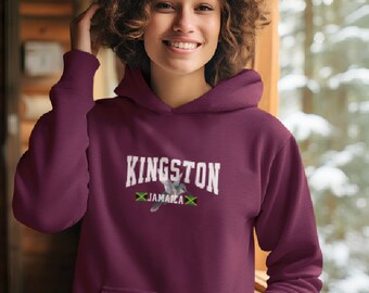 Kingston Jamaica Hummingbird Hoodie, Tropical Vibes Sweatshirt