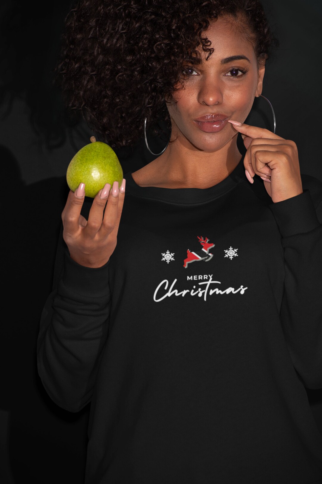 Trinidad and Tobago Christmas Reindeer Flag Sweatshirt Merry Christmas