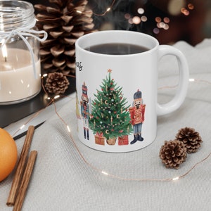 Nutcracker Christmas Mug, Holiday Ceramic Mug Gift image 3