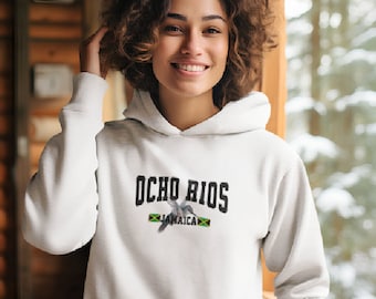 Ocho Rios Jamaica Hoodie, National Hummingbird Design