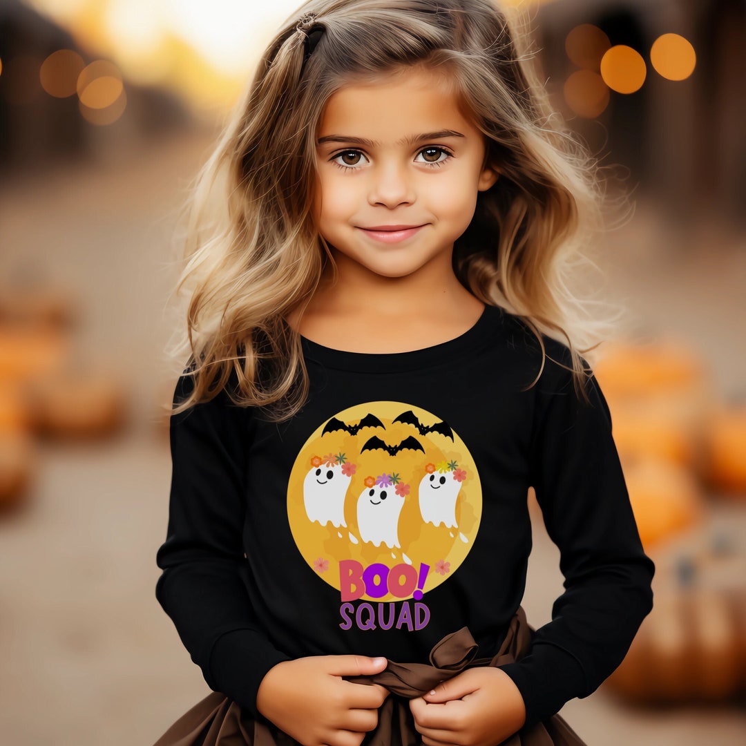 Boo Squad Cute Ghost Shirt Retro Halloween Shirt Hippie Boo - Etsy