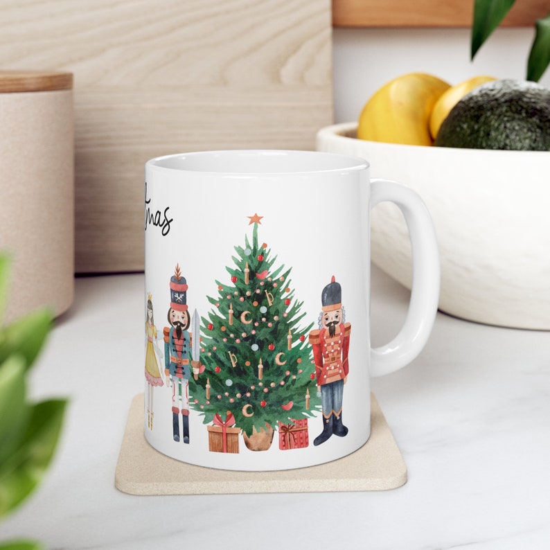 Nutcracker Christmas Mug, Holiday Ceramic Mug Gift image 6