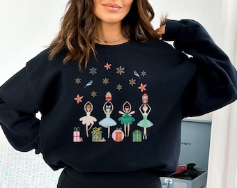 Nutcracker Ballet Sweatshirt, Sugar Plum Fairy Christmas Sweater