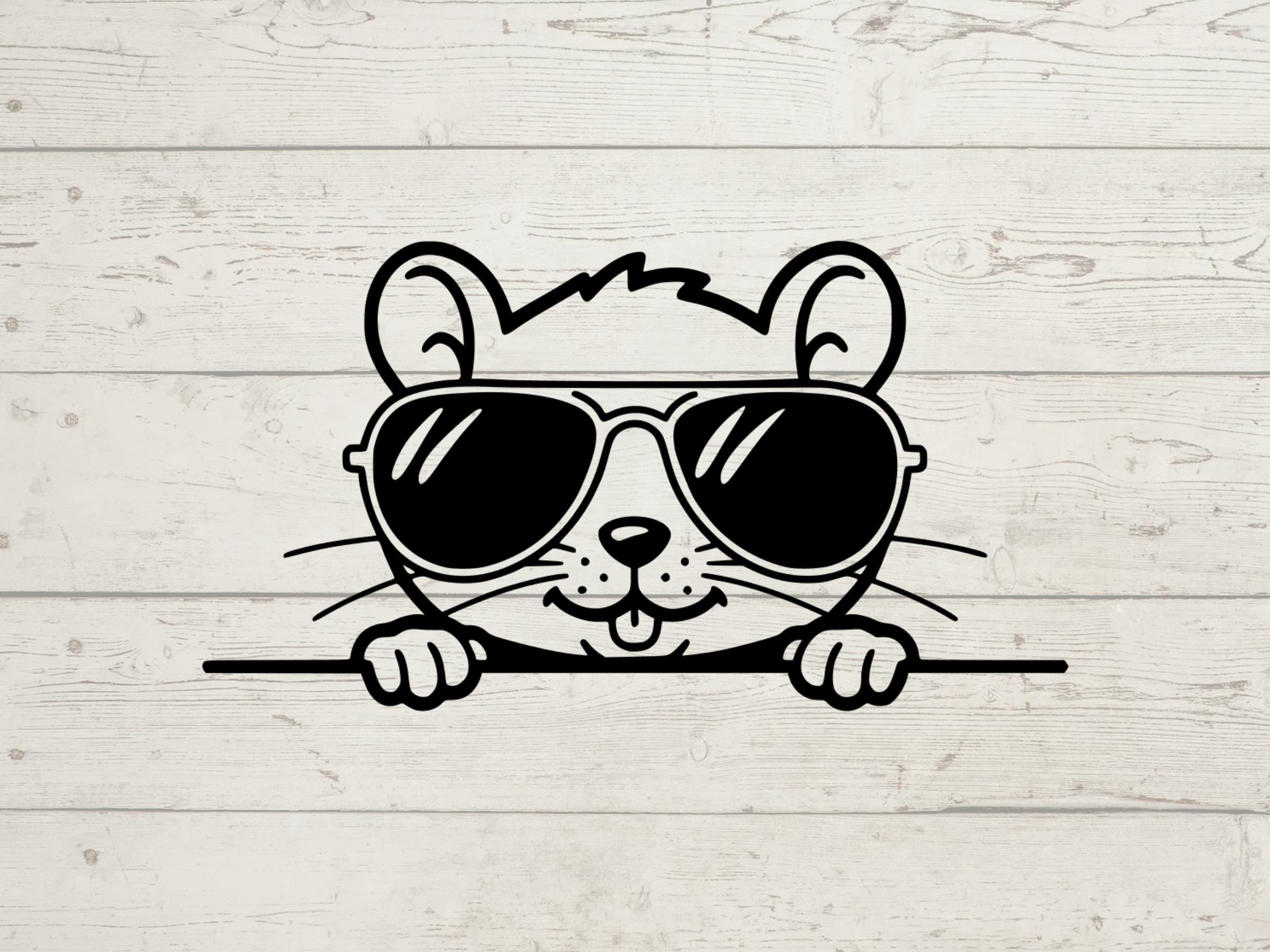 Peeking Rat With Sunglasses Rat Svg Rat Clipart Rat Png Rat Head Peeking Rat Svg Animals With Sunglasses Etsy