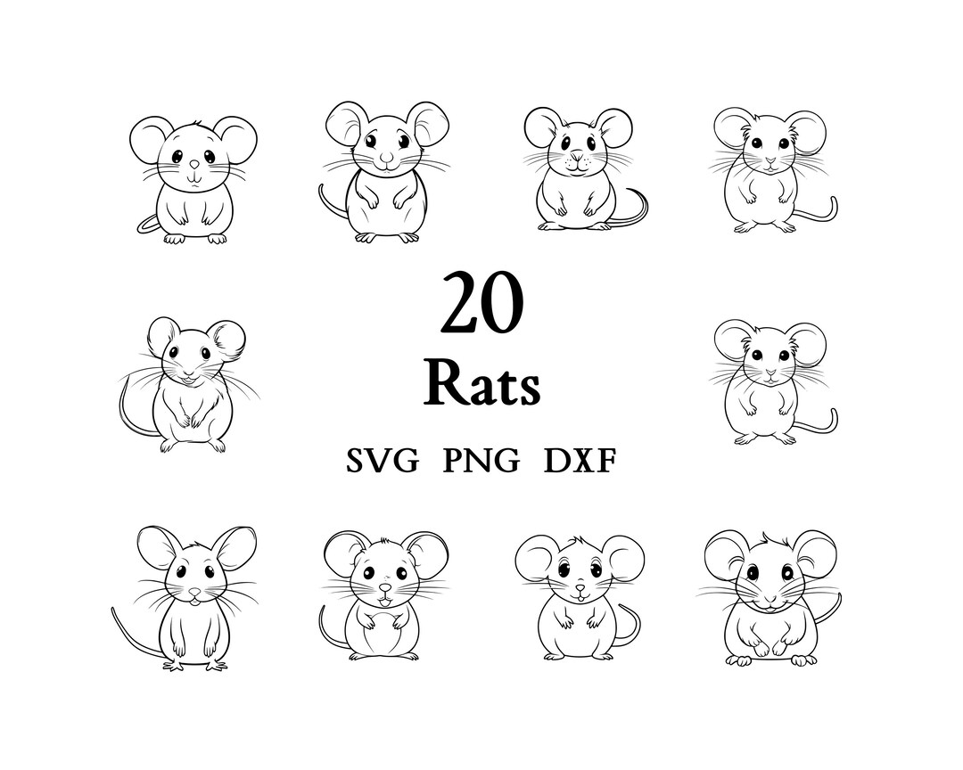 Rat Svg Bundle Rat Svg Cut Files for Cricut and Laser - Etsy New Zealand