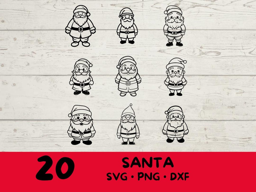 Santa Svg Bundle , Santa Svg , Cut Files for Cricut and Laser Engraving ...
