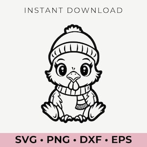 冬の鳥 SVG | かわいい鳥のクリップアート | Cricut、シルエット、シャツ、マグカップ、工芸品用の鳥のデジタルデザイン