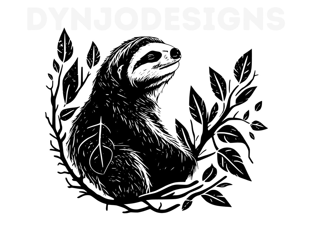 Sloth Svg, Sloth Clipart, Sloth Png, Sloth Head, Sloth Cut Files for ...