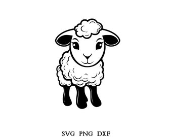 Lamb Svg, Lamb Clipart, Lamb Png, Sheep Svg, Lamb Cut Files For Cricut , Lamb Silhouette, Animal Silhouette