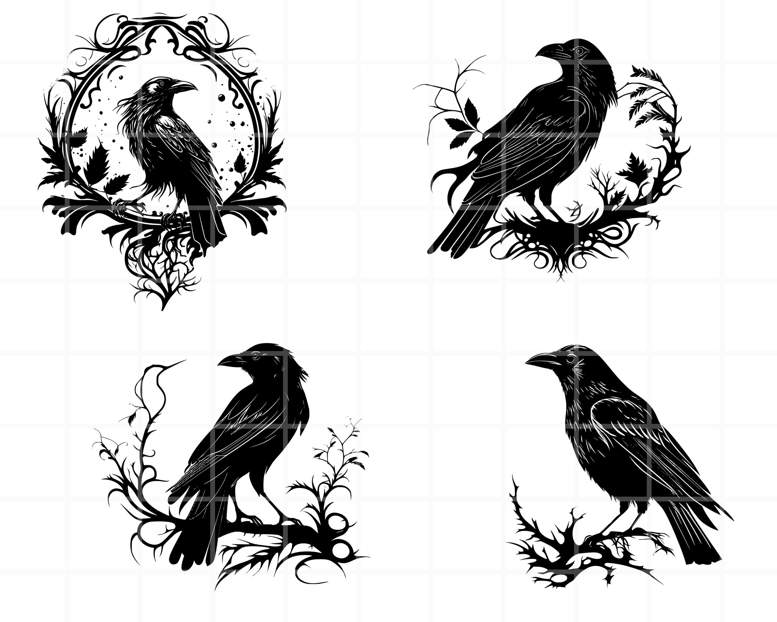 Crow Svg Crow Bundle Crow Clipart Crow Png Crow Cut Files - Etsy Canada