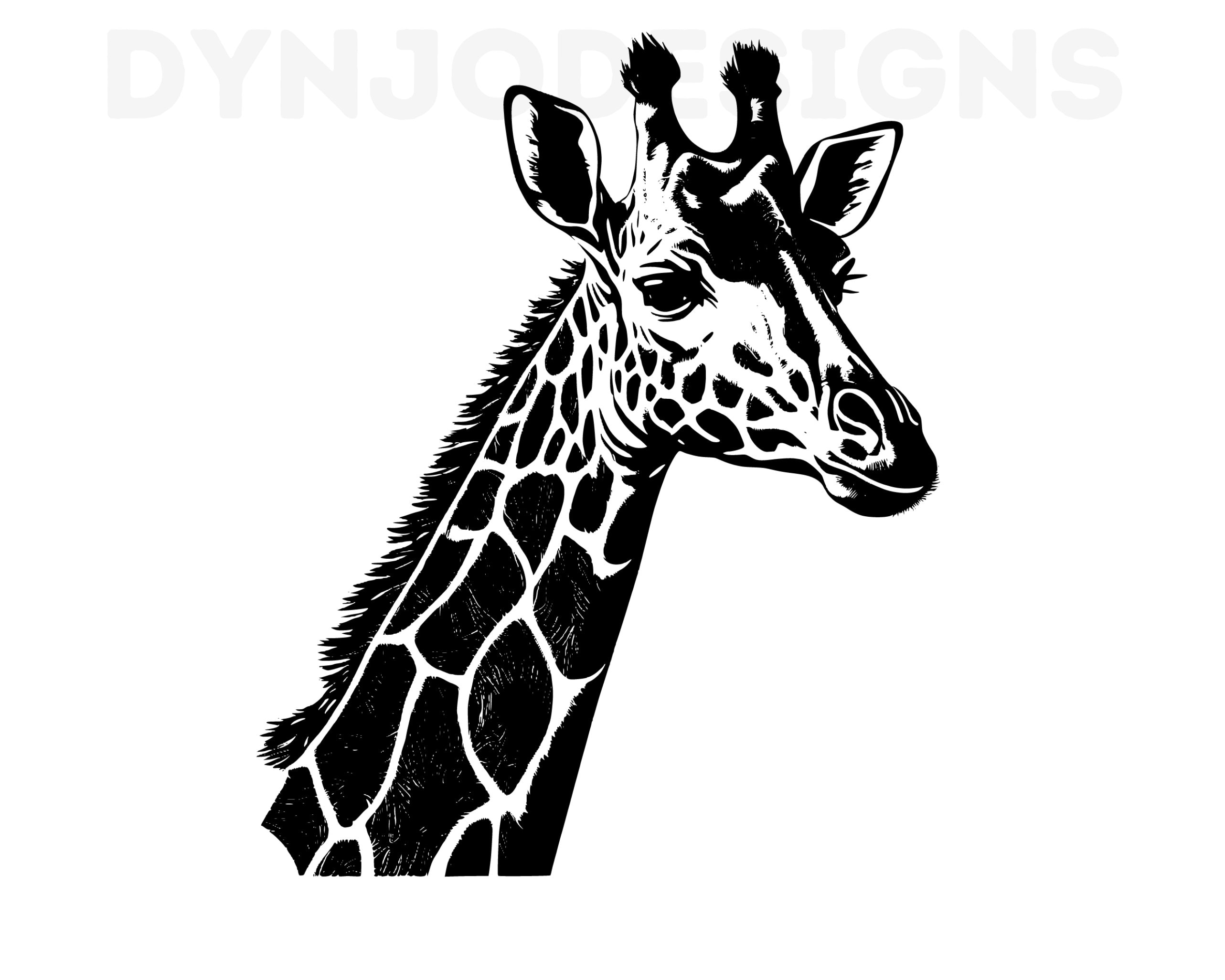 Giraffe Svg Giraffe Clipart Giraffe Png Giraffe Head - Etsy