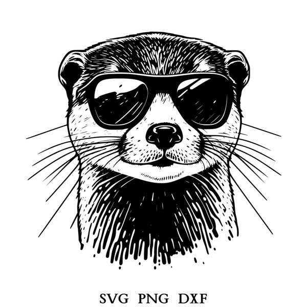 Otter With Sunglasses , Otter Svg , Summer T-Shirt Designs