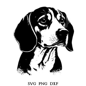 Beagle Svg, Beagle Clipart, Beagle Png, Beagle Head, Beagle Cut Files For Cricut , Beagle Silhouette, Dog Silhouette