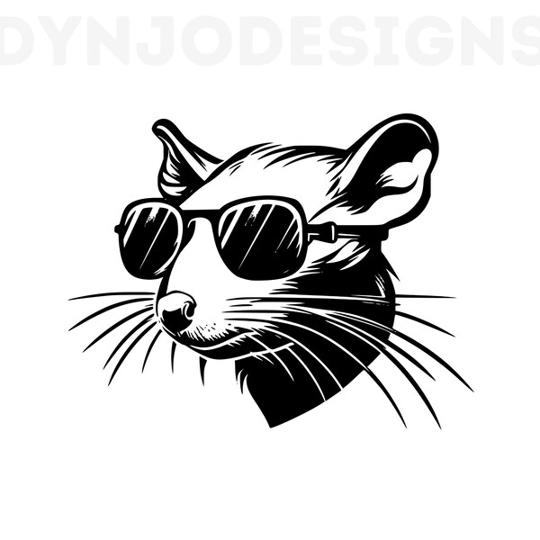 Ratte mit Sonnenbrille, Ratte SVG, Sommer T-Shirt Designs