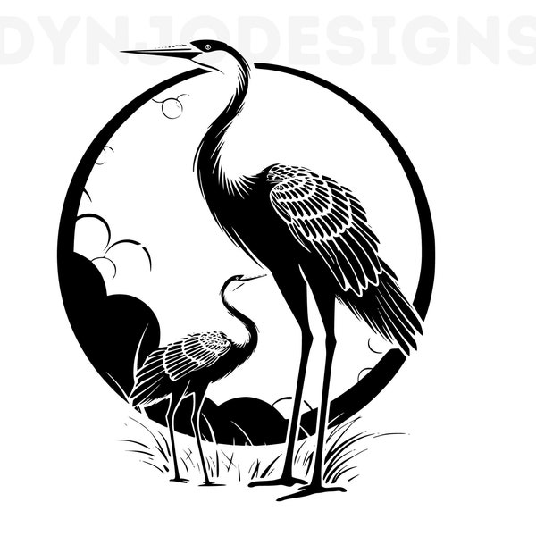 Crane Svg, Crane Clipart, Crane Png, Crane Head, Crane Cut Files For Cricut , Crane Silhouette