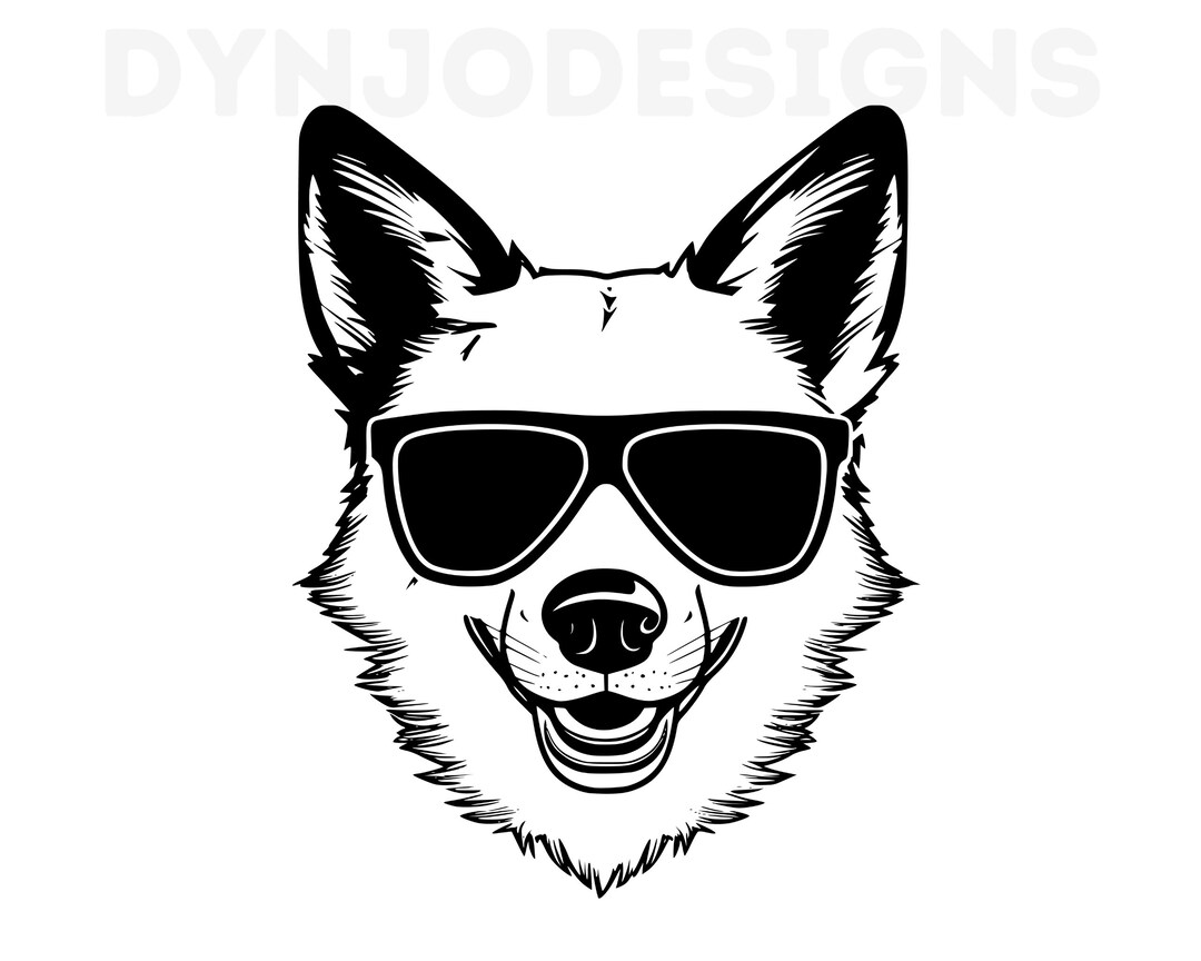 Dog With Sunglasses Dog Svg Dingo Svg Dingo Clipart Dingo - Etsy Canada
