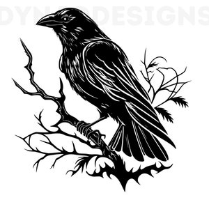 Crow Svg, Crow Clipart, Crow Png, Crow Head, Crow Cut Files For Cricut , Crow Silhouette, Bird Silhouette