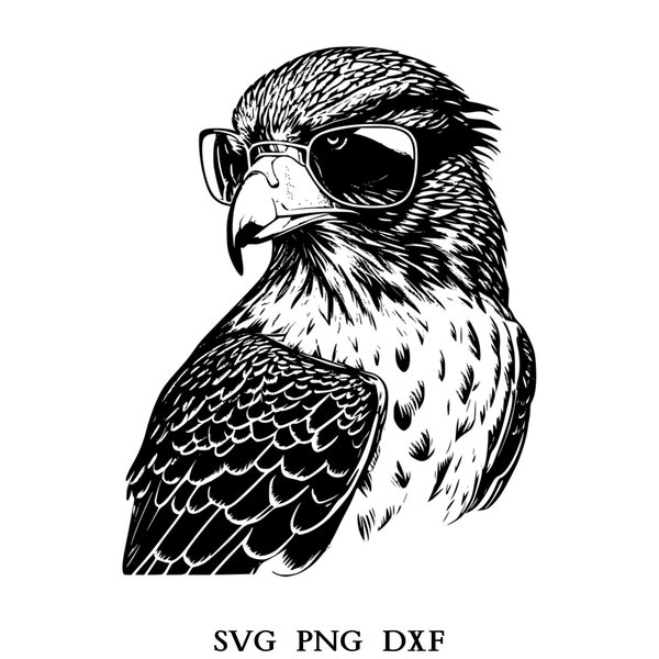 Hawk With Sunglasses , Hawk Svg , Summer T-Shirt Designs