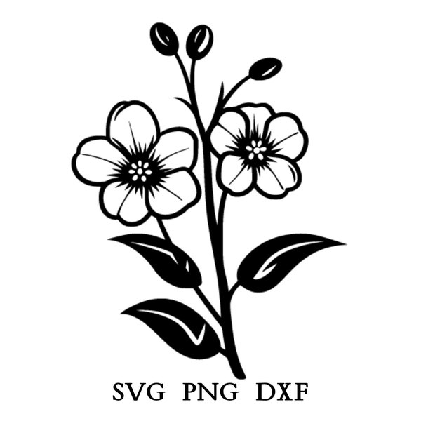 Forget Me Not Svg, Forget Me Not Png, Forget Me Not Clipart, Flower Svg, Flower Png