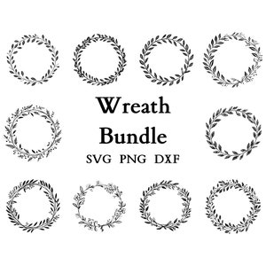 Wreath Svg Bundle Circle Svg Bundle Floral Wreath Svg Heart Laurel ...