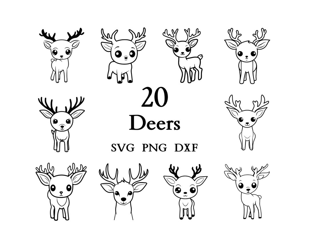 Deer Svg Bundle , Deer Svg , Cut Files for Cricut and Laser Engraving