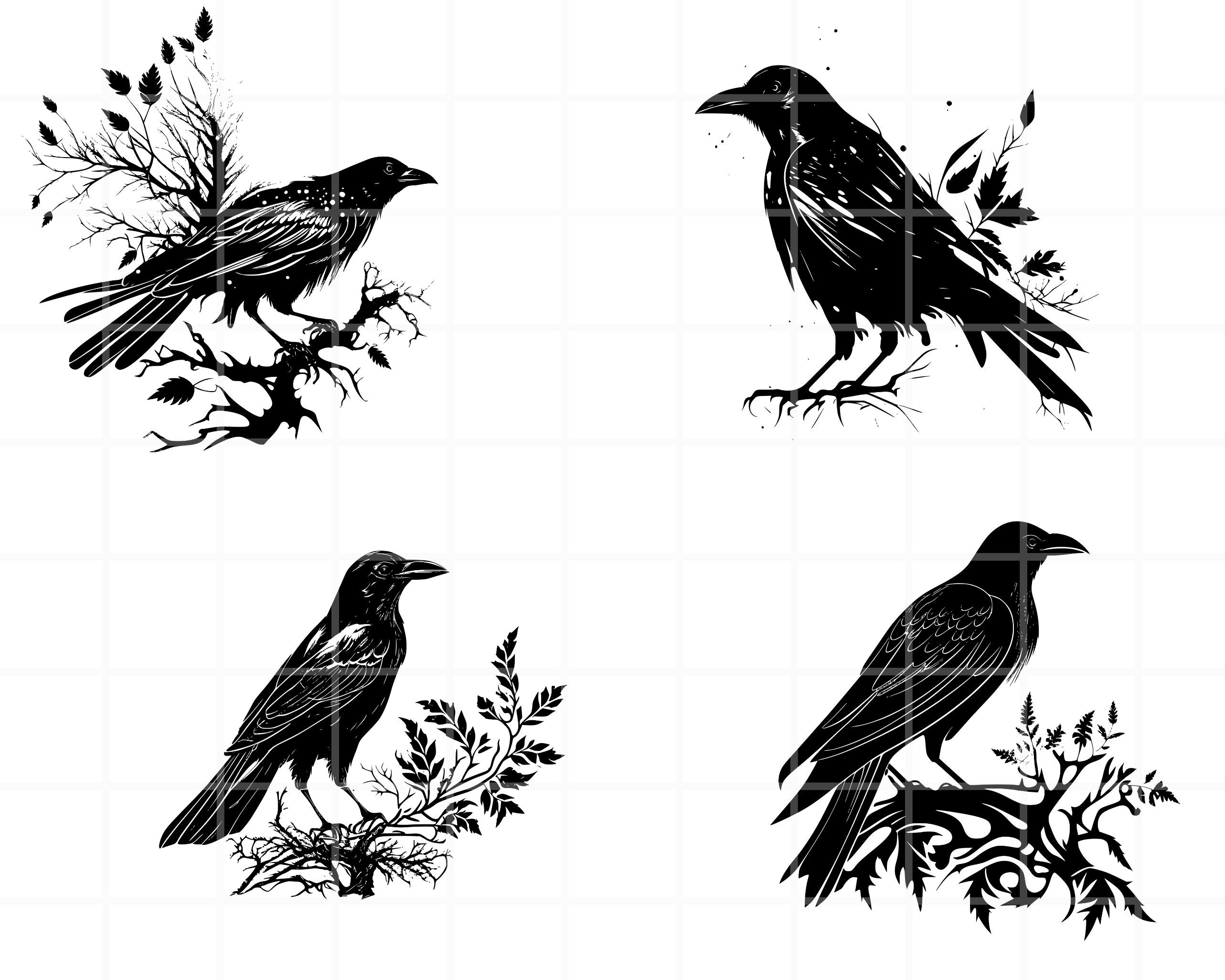 Crow Svg Crow Bundle Crow Clipart Crow Png Crow Cut Files - Etsy Canada