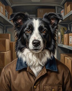 Custom Delivery Driver Pet Portrait, Personalized Job Gift, Funny Dog or Cat Wall Art, Unique Christmas Gift By DynjoDesigns By DynjoDesigns Shop owned by Vincent 3 years on Etsy