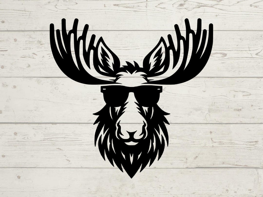 Moose Svg , Moose With Sunglasses Svg, Moose Clipart, Moose Png, Moose