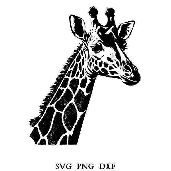 Giraffe Svg, Giraffe Clipart, Giraffe Png, Giraffe Head, Giraffe Cut Files For Cricut , Giraffe Silhouette, Animals Silhouette
