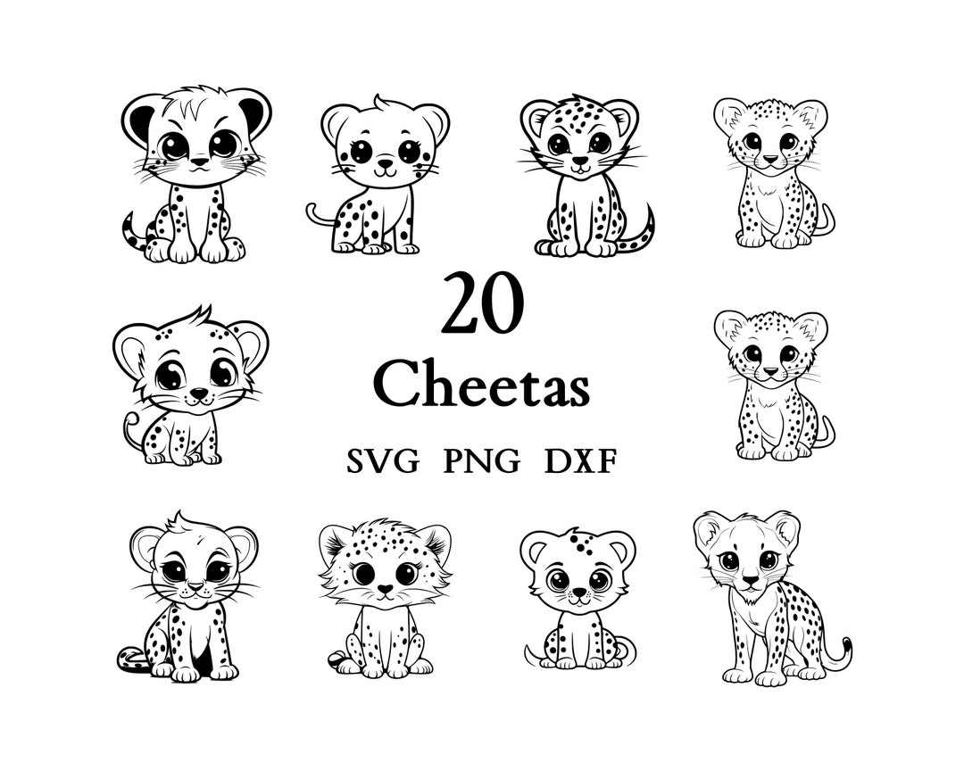 Cheetah Svg Bundle Cheetah Svg Cut Files for Cricut and - Etsy