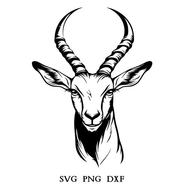 Antelope Head , Antelope Svg , Cut Files For Cricut , Laser Engraving Files