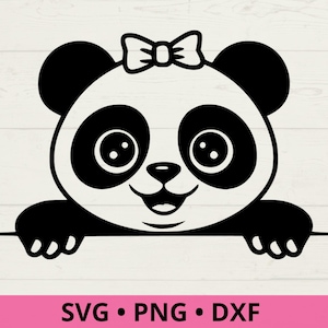 20 spähender Panda, Panda svg, Panda svg Bundle, niedlicher Panda mit | Sonnenbrille | Bogen | Blume| Weihnachten | Mütze