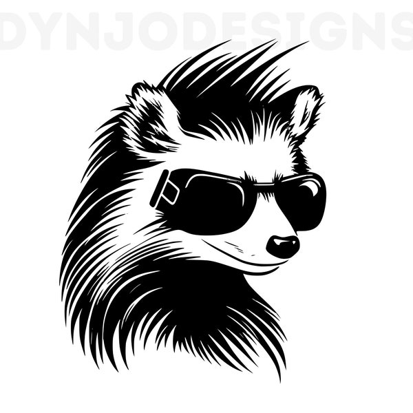 Skunk met zonnebril, Skunk Svg, zomer T-shirt ontwerpen