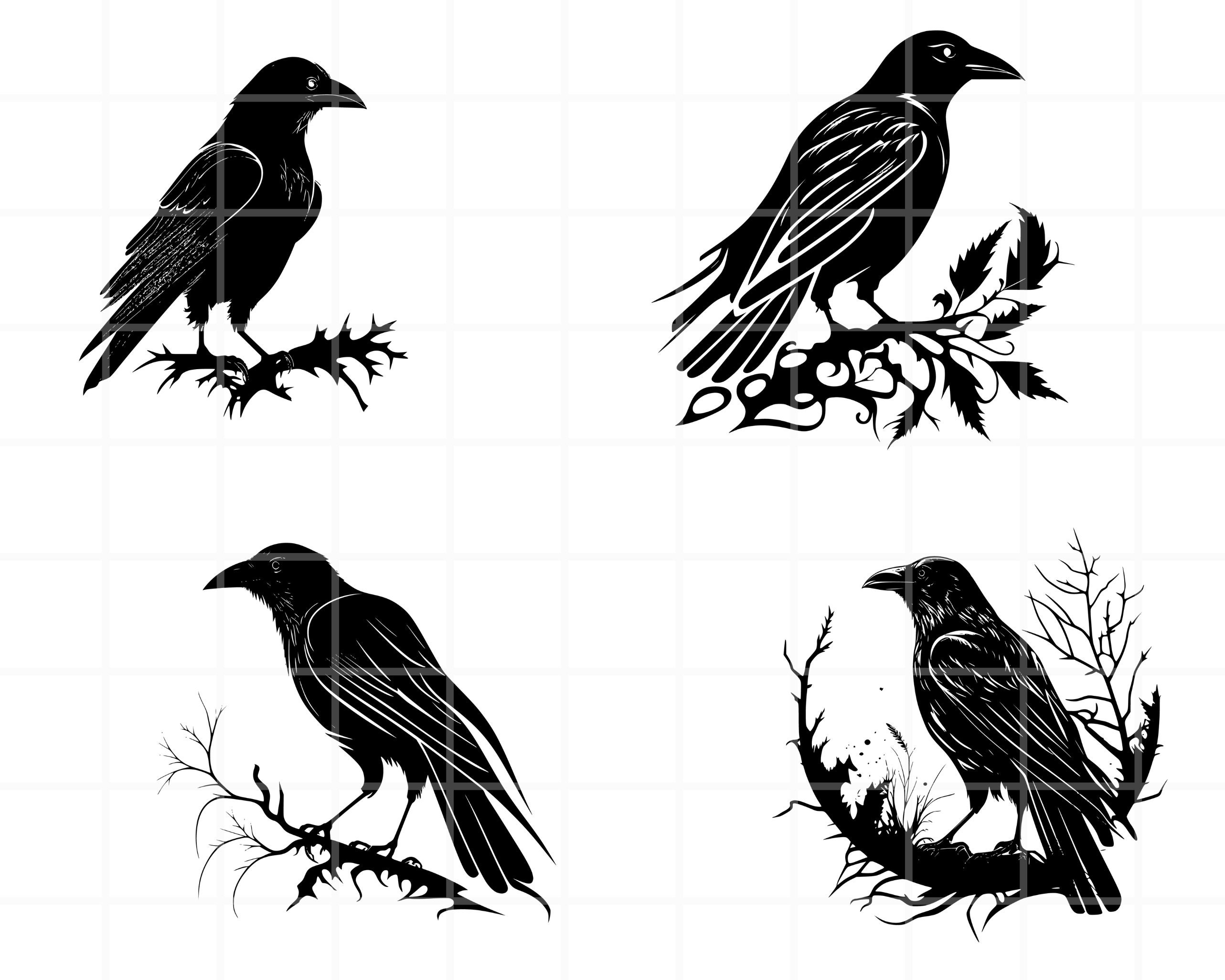 Crow Svg Crow Bundle Crow Clipart Crow Png Crow Cut Files - Etsy Canada