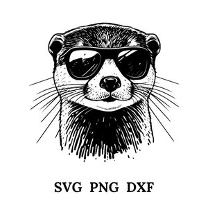 Otter With Sunglasses , Otter Svg , Summer T-Shirt Designs