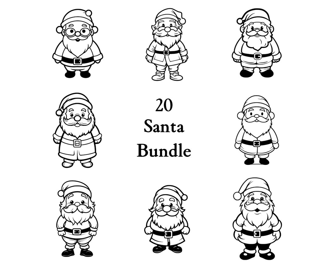 Santa Svg Bundle Santa Svg Cut Files for Cricut and Laser - Etsy New ...